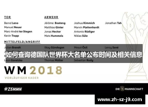 如何查询德国队世界杯大名单公布时间及相关信息