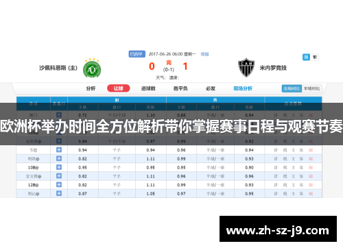 欧洲杯举办时间全方位解析带你掌握赛事日程与观赛节奏