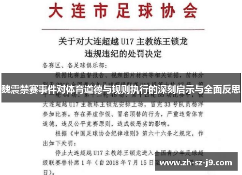 魏震禁赛事件对体育道德与规则执行的深刻启示与全面反思 魏震禁赛事件对体育道德与规则执行的深刻启示与全面反思